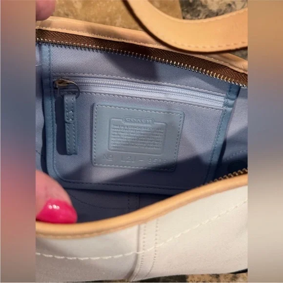 Coach 2002 SOHO HOBO bag Twill leather black white tan blue $398 NWT Vintage Y2K - Picture 12 of 17